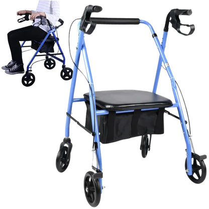 Balkonik czterokołowy z regulacją wysokości rączek dla seniorów (8236)