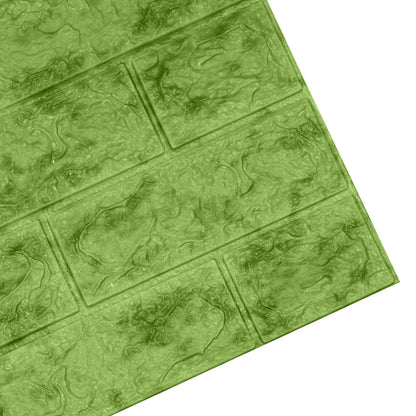Panele 3D ścienne samoprzylepne - zestaw 10 szt., Szaro-zielony (71340004)