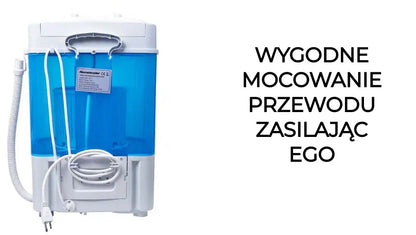 Mini pralka turystyczna 260W z funkcją prania, płukania i wirowania (5638)