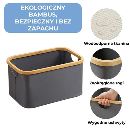 Stylowy kosz bambusowy na drobiazgi (91740001)