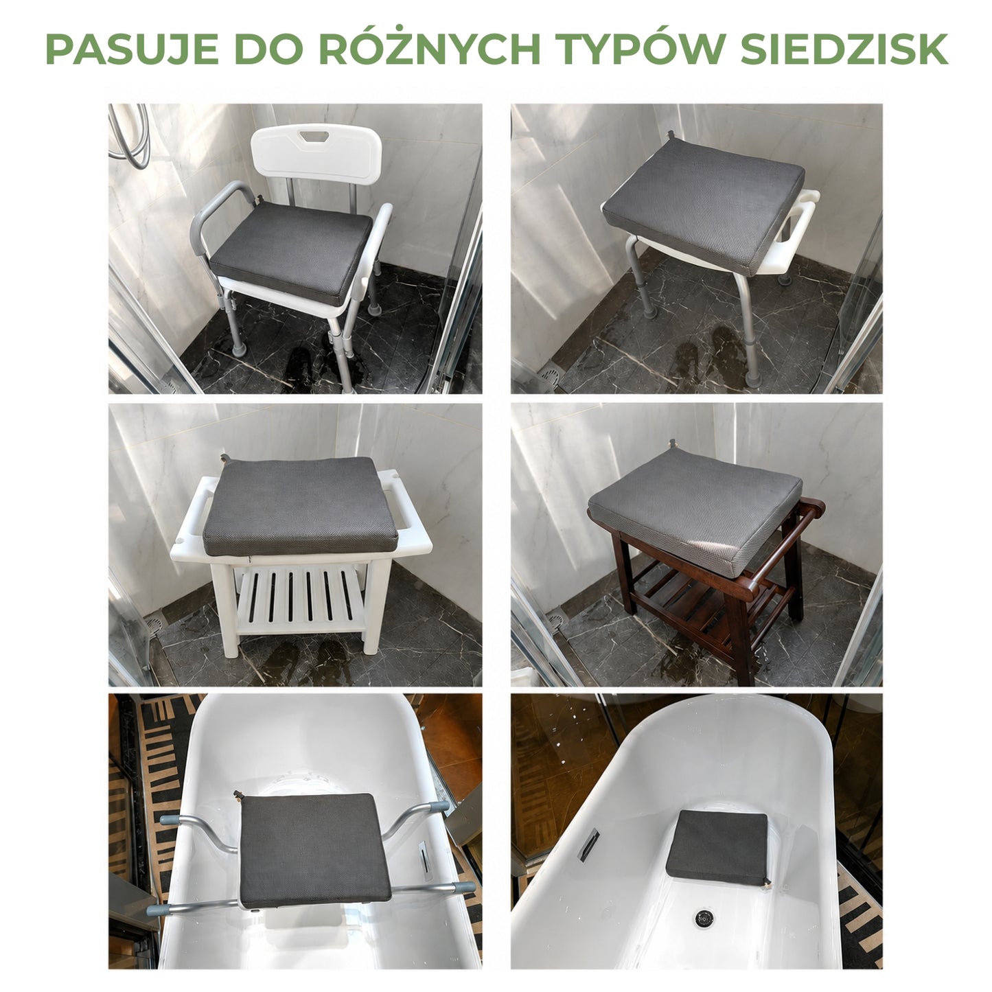Miękka nakładka na siedzisko prysznicowe z antypoślizgowym spodem (94430001)