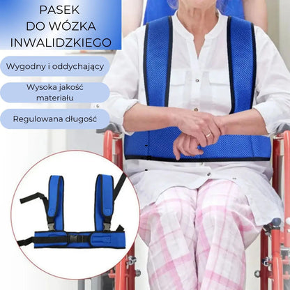 Pas bezpieczeństwa do wózka inwalidzkiego - uniwersalny, wytrzymały (89440001)