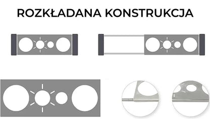 Organizer do zlewu 3w1 - metalowy stojak na zmywak (8641)