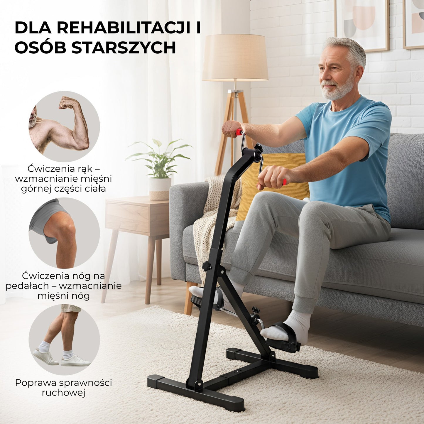 Rower rehabilitacyjny do ćwiczeń rąk i nóg Dual Bike (94670001)
